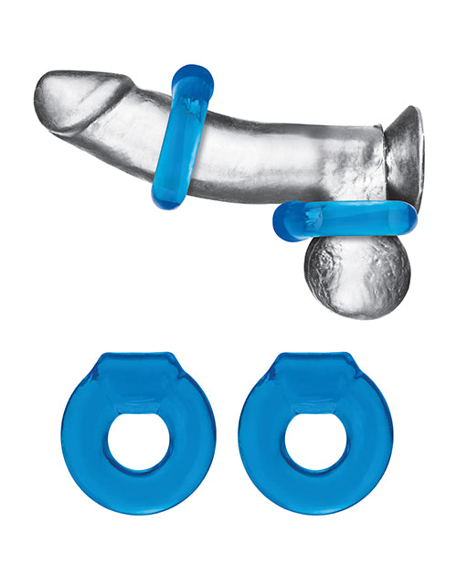 Blue Line C & B Ultra-stretch Stamina Endurance Ring - Jelly Blue Pack Of 2