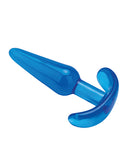 Blue Line C & B 4.25 Inch Slim Tapered Butt Plug - Jelly Blue