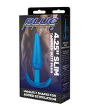 Blue Line C & B 4.25 Inch Slim Tapered Butt Plug - Jelly Blue