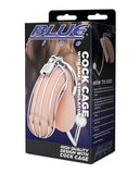 Blue Line Cock Cage W-anal Stimulator - Silver