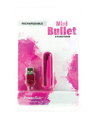 Mini Bullet Rechargeable Bullet - 9 Functions Pink