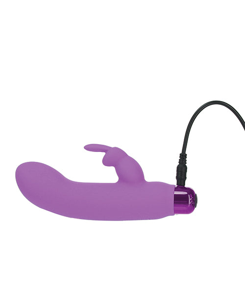 Alice's Bunny Rechargeable Bullet W-rabbit Sleeve - 10 Functions Purple