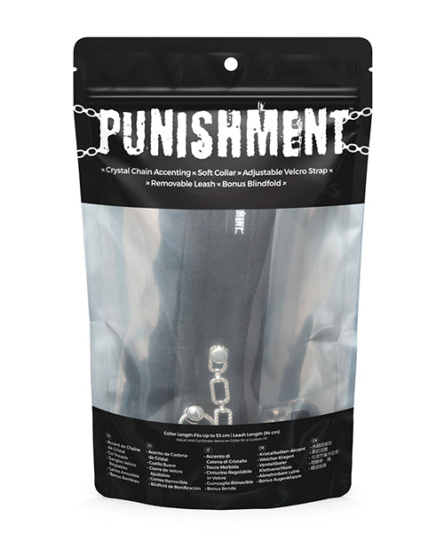 Punishment Crystal Detail Collar & 37 Inch Leash