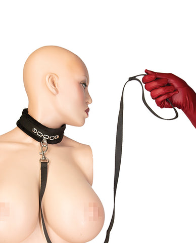 Punishment Crystal Detail Collar & 37 Inch Leash