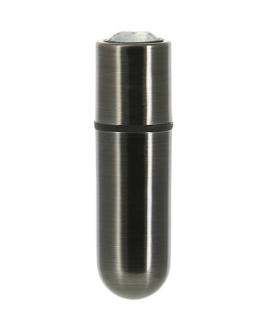 First Class Mini Rechargeable Bullet W-crystal - 9 Functions Gun Metal