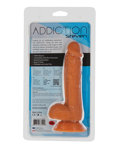 Addiction Steven 7.5 Inch Dildo - Caramel