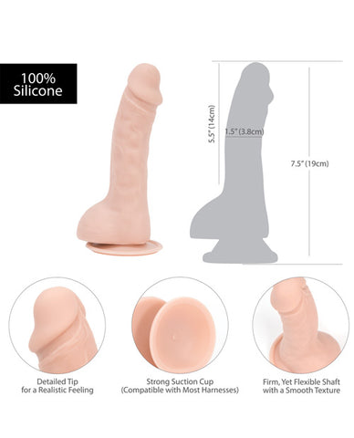 Addiction Brad 7.5 Inch Dildo - Beige