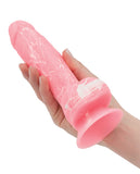 Addiction Brandon 7.5 Inch Glow In The Dark Dildo - Pink