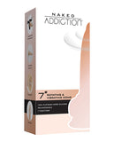 Naked Addiction 7 Inch Rotating & Vibrating Dong W-remote - Flesh