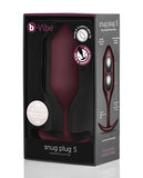 B-vibe Weighted Snug Plug 5 - 350 G Dark Red