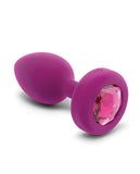 B-vibe Remote Control Vibrating Jewel Plug (s-m) - Fuchsia