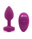 B-vibe Remote Control Vibrating Jewel Plug (s-m) - Fuchsia