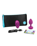 B-vibe Remote Control Vibrating Jewel Plug (s-m) - Fuchsia