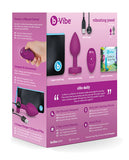 B-vibe Remote Control Vibrating Jewel Plug (s-m) - Fuchsia