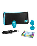 B-vibe Remote Control Vibrating Jewel Plug (s-m) - Teal