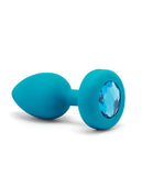 B-vibe Remote Control Vibrating Jewel Plug (s-m) - Teal