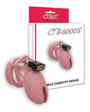 Cb-6000s 2 1/2 Inch Cock Cage & Lock Set - Pink