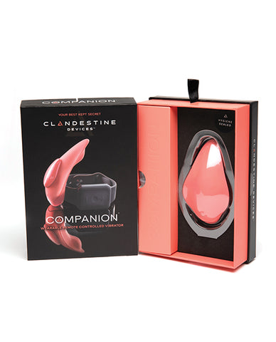 Clandestine Devices Companion Panty Vibe W-wearable Remote - Coral