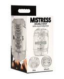 Curve Toys Mistress Double Shot Ass & Mouth Mini Masturbator  - Clear