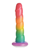 Curve Toys Simply Sweet 6.5 Inch Swirl Rainbow Dildo