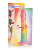 Curve Toys Simply Sweet 6.5 Inch Swirl Rainbow Dildo