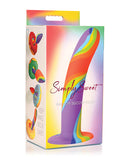 Curve Toys Simply Sweet Rainbow Silicone Dildo