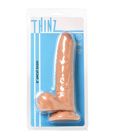 Curve Toys Thinz 8 Inch Uncut Dildo W/balls - Light