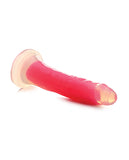 Curve Toys Lollicock 7 Inch Glow In The Dark Silicone Dildo - Pink