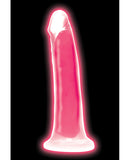 Curve Toys Lollicock 7 Inch Glow In The Dark Silicone Dildo - Pink