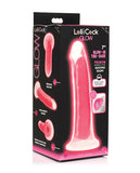 Curve Toys Lollicock 7 Inch Glow In The Dark Silicone Dildo - Pink