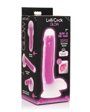 Curve Toys Lollicock 7 Inch Glow In The Dark Silicone Dildo W/balls - Purple