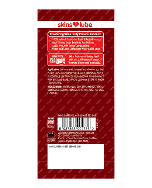Skins Water Based Lubricant - 5 Ml Foil Strawberry