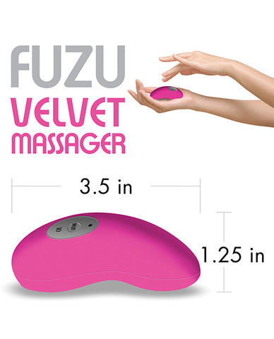 Fuzu Velvet Massager - Neon Pink