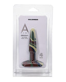 A Play 4 Inch Groovy Silicone Anal Plug - Camouflage