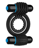 Optimale Vibrating Double C Ring - Black