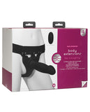 Body Extensions Be Naughty Vibrating 4 Piece Strap On Set - Black