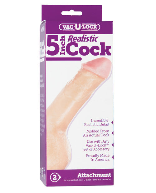Vac-u-lock 5 Inch Realistic - White
