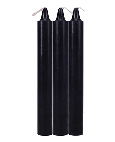 Japanese Drip Candles - Pack Of 3 Black