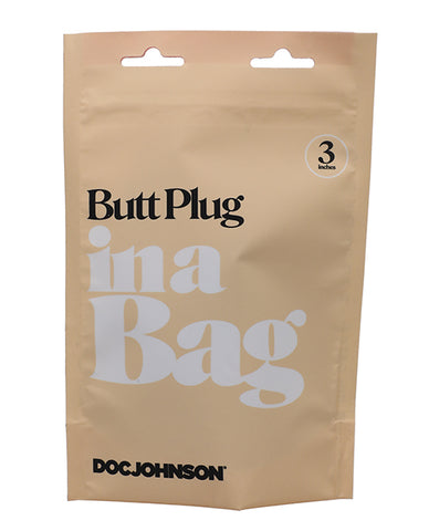 In A Bag 3 Inch Butt Plug - Black