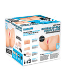 Luvdolz Remote Control Rechargeable Spread Eagle Pussy & Ass W-douche - Ivory