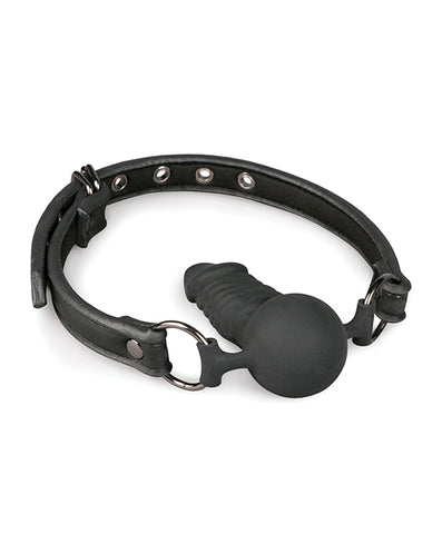 Easy Toys Ball Gag W-silicone Dong - Black