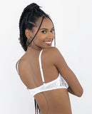 Lace Bra W/underwire Boning Cups White 36