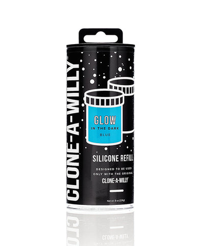 Clone-a-willy Silicone Glow In The Dark Refill - Blue