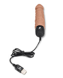 Powercocks 6.5 Inch Realistic Vibrator - Mocha