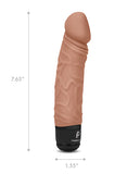 Powercocks 6.5 Inch Realistic Vibrator - Mocha