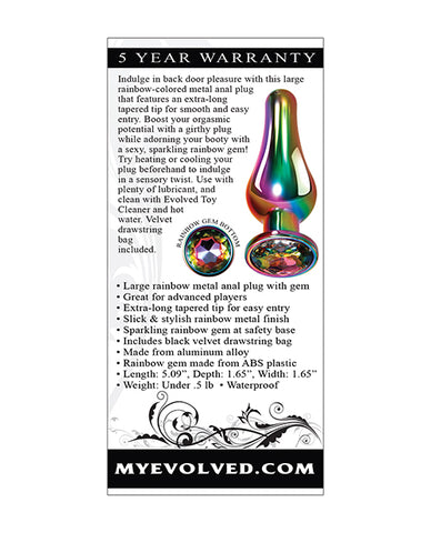 Evolved Rainbow Metal Plug - Large