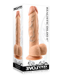 Evolved 8 Inch Realistic Dildo W-balls - Light