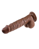 Evolved 8 Inch Realistic Dildo W-balls - Dark