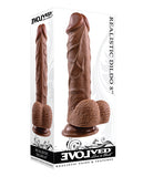 Evolved 8 Inch Realistic Dildo W-balls - Dark