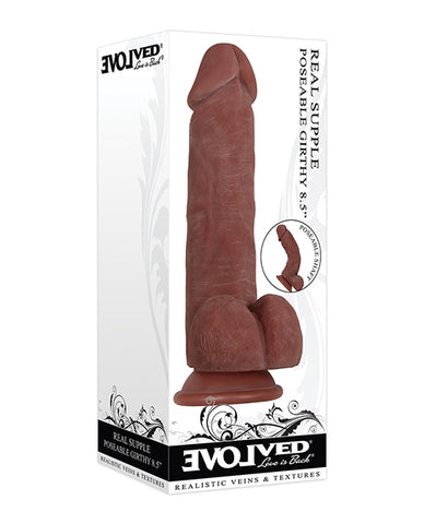 Evolved Real Supple Poseable Girthy Dark 8.5â€